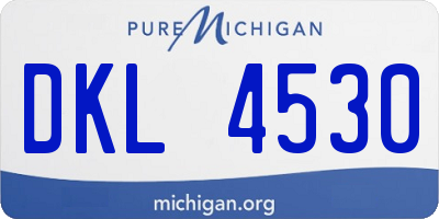 MI license plate DKL4530
