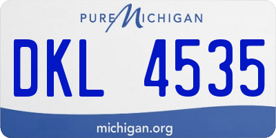 MI license plate DKL4535