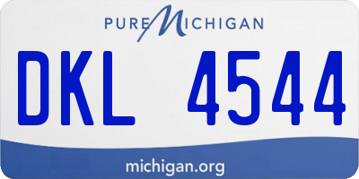MI license plate DKL4544