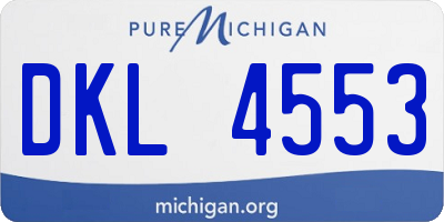 MI license plate DKL4553
