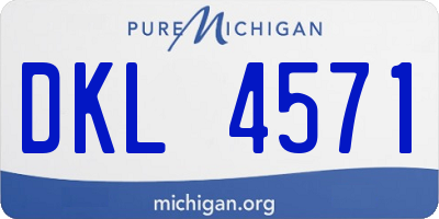 MI license plate DKL4571
