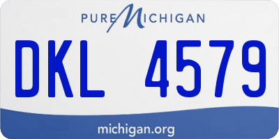 MI license plate DKL4579