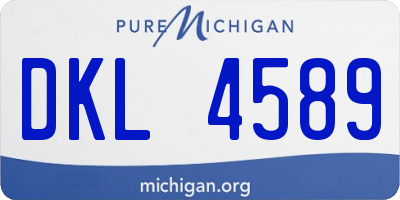 MI license plate DKL4589