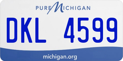 MI license plate DKL4599