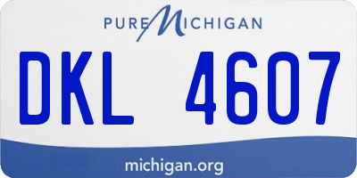 MI license plate DKL4607