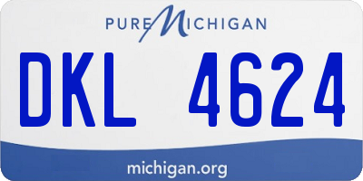 MI license plate DKL4624