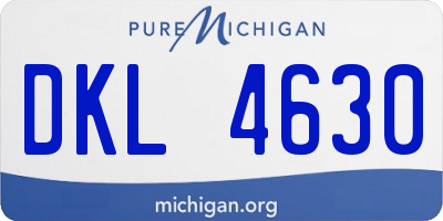 MI license plate DKL4630