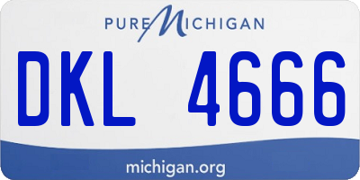 MI license plate DKL4666