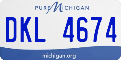 MI license plate DKL4674