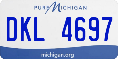 MI license plate DKL4697
