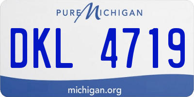 MI license plate DKL4719