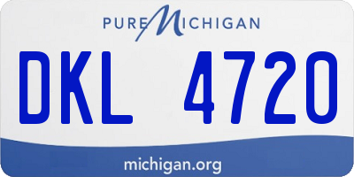 MI license plate DKL4720