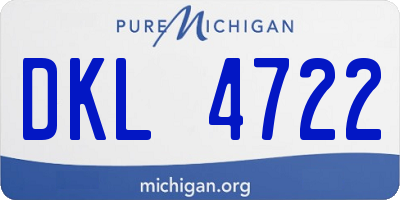 MI license plate DKL4722