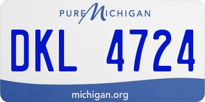 MI license plate DKL4724