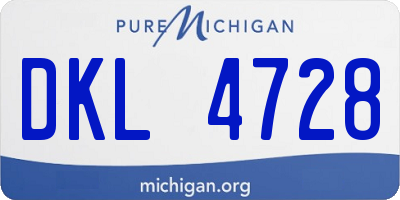 MI license plate DKL4728