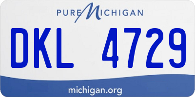 MI license plate DKL4729