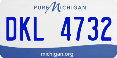 MI license plate DKL4732