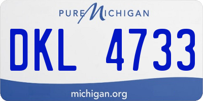 MI license plate DKL4733