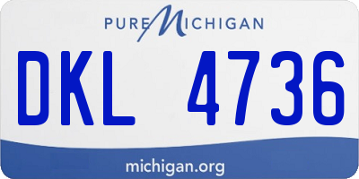 MI license plate DKL4736