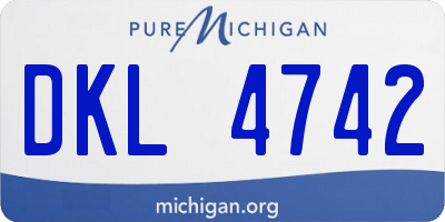 MI license plate DKL4742
