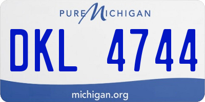 MI license plate DKL4744