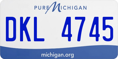 MI license plate DKL4745