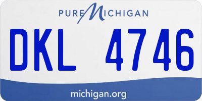 MI license plate DKL4746