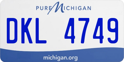 MI license plate DKL4749