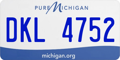 MI license plate DKL4752