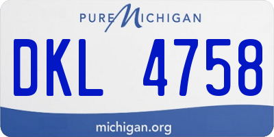 MI license plate DKL4758