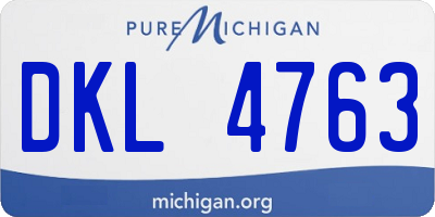 MI license plate DKL4763