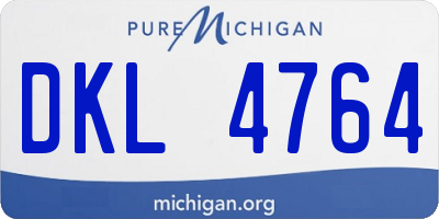 MI license plate DKL4764