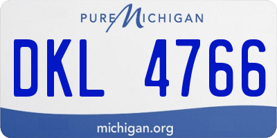 MI license plate DKL4766