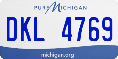 MI license plate DKL4769