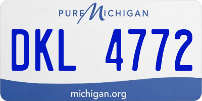 MI license plate DKL4772