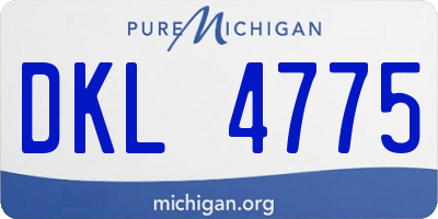 MI license plate DKL4775
