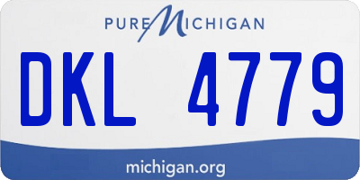 MI license plate DKL4779