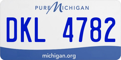 MI license plate DKL4782