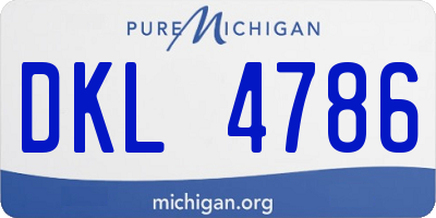 MI license plate DKL4786