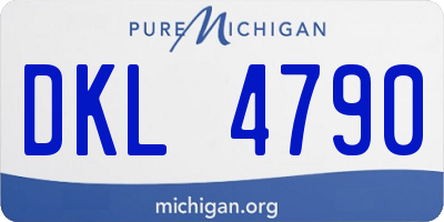 MI license plate DKL4790