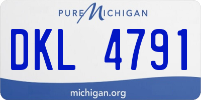 MI license plate DKL4791