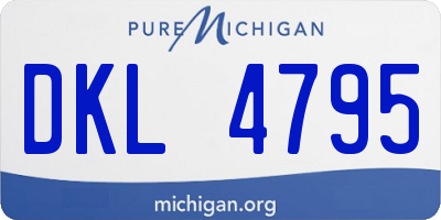 MI license plate DKL4795