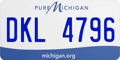 MI license plate DKL4796