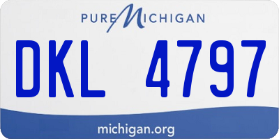 MI license plate DKL4797
