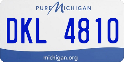 MI license plate DKL4810