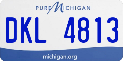 MI license plate DKL4813