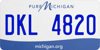 MI license plate DKL4820