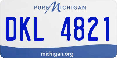 MI license plate DKL4821
