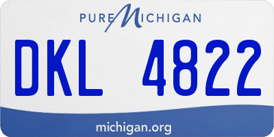 MI license plate DKL4822