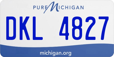 MI license plate DKL4827